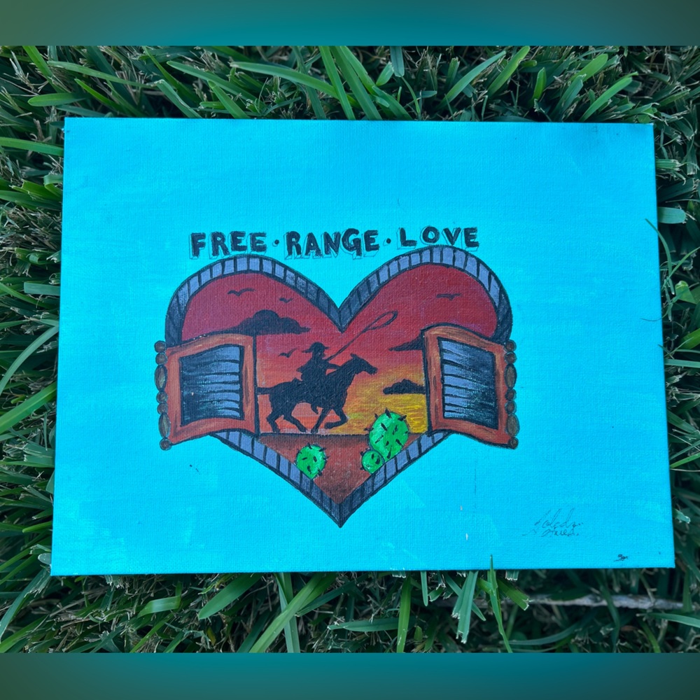 Western Wall Art “Free Range Love”